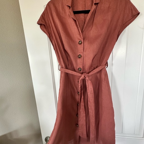 Mango belt linen dress ,Size :S - Picture 3 of 3